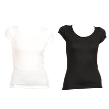 画像をギャラリービューアに読み込む, 脇汗 インナー 半袖 レディース 綿混 フレンチ袖 汗取り付き 2枚組 S~LL 汗取りインナー 下着 肌着 薄手 春夏 汗染み防止 2分袖 吸汗速乾 脇汗対策 汗とり 機能性インナー 小さいサイズ 大きいサイズ 大きめ 女性 婦人