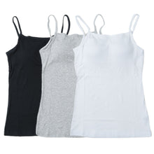 画像をギャラリービューアに読み込む, ブラトップ キャミソール カップ付き 綿100% アンダーゴムなし 締め付けない インナー 3枚組 M~LL パッド付き 下着 肌着 レディース ブラキャミソール コットン セット