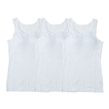 画像をギャラリービューアに読み込む, 綿100% タンクトップ カップ付き レディース ブラトップ アンダーゴムなし 締め付けない インナー 3枚組 M~LL パッド付き 下着 肌着 コットン セット ノースリーブ シャツ ゆったり