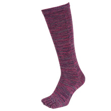 画像をギャラリービューアに読み込む, 5本指靴下 ハイソックス レディース 22-24cm (5本指ソックス 五本指 ソックス 女性 22cm 23cm 日本製 丈夫 カラフル) (在庫限り)