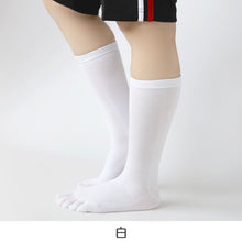 画像をギャラリービューアに読み込む, 5本指ソックス レディース メンズ ハイクルー 薄手 靴下 22-24cm~28-30cm 5本指 ソックス 夏用 蒸れない 5本指靴下 五本指ソックス ハイソックス ユニセックス 大きいサイズ