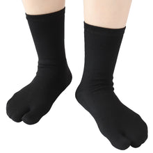 画像をギャラリービューアに読み込む, 足袋靴下 足袋ソックス 靴下 足袋型 ソックス クルーソックス メンズ 大きいサイズ レディース 薄手 綿 22-24cm~28-30cm クルー丈 着物 旅館 ランニング 白 男性