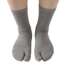 画像をギャラリービューアに読み込む, 足袋靴下 足袋ソックス 靴下 足袋型 ソックス クルーソックス メンズ 大きいサイズ レディース 薄手 綿 22-24cm~28-30cm クルー丈 着物 旅館 ランニング 白 男性