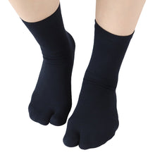 画像をギャラリービューアに読み込む, 足袋靴下 足袋ソックス 靴下 足袋型 ソックス クルーソックス メンズ 大きいサイズ レディース 薄手 綿 22-24cm~28-30cm クルー丈 着物 旅館 ランニング 白 男性