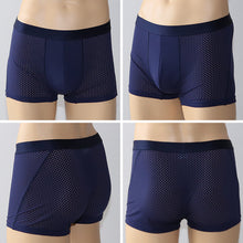 画像をギャラリービューアに読み込む, 蒸れない ボクサーパンツ メッシュ メンズ 夏用 前とじ 接触冷感 大きいサイズ 4L 3L S~4L 速乾 涼しい 冷感 下着 ボクサーブリーフ 男 黒 紺 グレー 子供 LL L M S 父の日 敬老の日 プレゼント ギフト