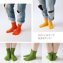 画像をギャラリービューアに読み込む, 足袋靴下 足袋ソックス タビソックス 靴下 ソックス 23-25cm レディース 日本製 カラフル 綿 コットン クルー丈 ゆったり 締めつけない (在庫限り)