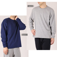 画像をギャラリービューアに読み込む, 綿100 長袖 Tシャツ 薄手 ルームウェア レディース メンズ ユニセックス S M L LL 3L 4L 綿100% ロンt トップスのみ コットン パジャマ 寝巻き 部屋着 丸首 夏向け 軽い 綿素材 家族 おそろい 大きいサイズ オーバーサイズ シンプル 無地 外出