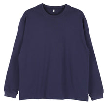 画像をギャラリービューアに読み込む, 綿100 長袖 Tシャツ 薄手 ルームウェア レディース メンズ ユニセックス S M L LL 3L 4L 綿100% ロンt トップスのみ コットン パジャマ 寝巻き 部屋着 丸首 夏向け 軽い 綿素材 家族 おそろい 大きいサイズ オーバーサイズ シンプル 無地 外出