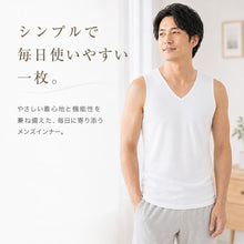 画像をギャラリービューアに読み込む, インナー メンズ ノースリーブ 綿100% vネック tシャツ 大きいサイズ 3L~4L スリーブレス 下着 肌着 綿100 コットン 男性 紳士 インナーシャツ 抗菌 防臭 3L 4L 白 黒 無地 V首