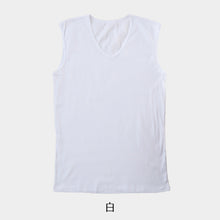 画像をギャラリービューアに読み込む, インナー メンズ ノースリーブ 綿100% vネック tシャツ 大きいサイズ 3L~4L スリーブレス 下着 肌着 綿100 コットン 男性 紳士 インナーシャツ 抗菌 防臭 3L 4L 白 黒 無地 V首