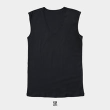 画像をギャラリービューアに読み込む, メンズ ノースリーブ 綿100% 深Vネック ランニング シャツ 3L~4L 大きいサイズ スリーブレス 下着 肌着 男性 紳士 インナー 抗菌 防臭 3L 4L 白 黒 V首