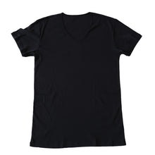 画像をギャラリービューアに読み込む, メンズ 綿100% Vネック インナー tシャツ 半袖 大きいサイズ 3L・4L 下着 男性 紳士 肌着 インナーシャツ 薄手 抗菌 防臭 3l 4l 白 黒 グレー V首