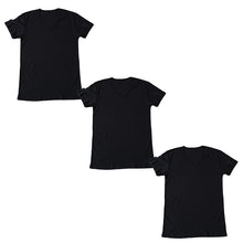 画像をギャラリービューアに読み込む, メンズ 綿100% VネックTシャツ インナーシャツ 半袖 大きいサイズ 3枚セット 3L 4L 下着 男性 紳士 肌着 インナー 薄手 抗菌 防臭 白 黒 グレー V首 コットン スーツ下 ビジネス ビジネスインナー オールシーズン 3枚組 まとめ売り