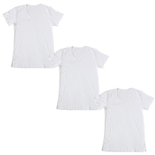 画像をギャラリービューアに読み込む, メンズ 綿100% VネックTシャツ インナーシャツ 半袖 大きいサイズ 3枚セット 3L 4L 下着 男性 紳士 肌着 インナー 薄手 抗菌 防臭 白 黒 グレー V首 コットン スーツ下 ビジネス ビジネスインナー オールシーズン 3枚組 まとめ売り