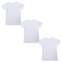 画像をギャラリービューアに読み込む, 綿100% メンズ インナーシャツ 深めVネック 半袖 Tシャツ 3枚セット S M L LL 下着 肌着 V首 インナー 抗菌 防臭 におい 見えない 無地 コットン 男性 紳士 男子 コットン100 綿100 COTTON 100% スーツ下 ビジネス 3枚組 まとめ売り
