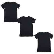 画像をギャラリービューアに読み込む, メンズ 綿100% 深Vネック Tシャツ 3枚セット 3L 4L 大きいサイズ 男性 紳士 半袖 下着 肌着 インナー 抗菌 防臭 白 黒 V首 コットン COTTON% スーツ下 ビジネス ビジネスインナー オールシーズン 3枚組 まとめ売り