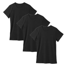 画像をギャラリービューアに読み込む, Suteteko メンズ 綿100% クルーネック Tシャツ 大きいサイズ 3枚セット 3L 4L 下着 男性 紳士 肌着 インナーシャツ 丸首 薄手 抗菌 防臭 白 黒 グレー コットン COTTON% スーツ下 ビジネス ビジネスインナー オールシーズン 3枚組 まとめ売り