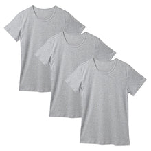 画像をギャラリービューアに読み込む, Suteteko メンズ 綿100% クルーネック Tシャツ 大きいサイズ 3枚セット 3L 4L 下着 男性 紳士 肌着 インナーシャツ 丸首 薄手 抗菌 防臭 白 黒 グレー コットン COTTON% スーツ下 ビジネス ビジネスインナー オールシーズン 3枚組 まとめ売り