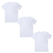 画像をギャラリービューアに読み込む, Suteteko メンズ 綿100% クルーネック Tシャツ 大きいサイズ 3枚セット 3L 4L 下着 男性 紳士 肌着 インナーシャツ 丸首 薄手 抗菌 防臭 白 黒 グレー コットン COTTON% スーツ下 ビジネス ビジネスインナー オールシーズン 3枚組 まとめ売り