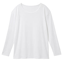 画像をギャラリービューアに読み込む, メンズ 綿100% インナー 長袖 tシャツ 薄手 クルーネック 丸首 S~LL 下着 肌着 男性 紳士 インナーシャツ 春 秋 ロングスリーブシャツ コットン 抗菌 防臭 シンプル 無地 白 敏感肌 S M L LL