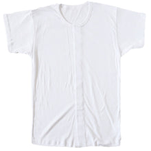 画像をギャラリービューアに読み込む, 介護用 前開きシャツ メンズ 半袖 綿100% 訳あり アウトレット S~5L マジックテープ ボタン 前あき 下着 入院 ワンタッチ肌着 インナー 男性 紳士 B品 (在庫限り)