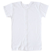 画像をギャラリービューアに読み込む, 介護用 前開きシャツ メンズ 半袖 綿100% 訳あり アウトレット S~5L プラスチックホック ボタン 前あき 下着 入院 ワンタッチ肌着 インナー 男性 紳士 B品 (在庫限り)