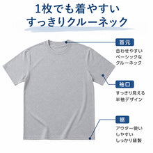 画像をギャラリービューアに読み込む, Tシャツ 半袖 3枚セット メンズ 綿 3L・4L ( ストレッチ シャツ インナーシャツ クルーネック トップス )