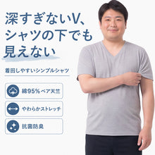 画像をギャラリービューアに読み込む, Tシャツ Vネック メンズ 半袖 3枚セット 大きいサイズ 3L・4L tシャツ 半袖シャツ 綿 下着 インナーシャツ V首 トップス 肌着 インナー