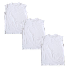 画像をギャラリービューアに読み込む, ノースリーブ メンズ インナー 3枚セット tシャツ 綿 スリーブレス クルーネック サーフシャツ S~LL インナーシャツ トップス 肌着 下着 男性 紳士 S M L LL 無地 シンプル コットン ストレッチ