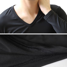 画像をギャラリービューアに読み込む, メンズ インナー 長袖シャツ Vネック V首 3L~5L (下着 長袖V首シャツ 3L 4L 5L ストレッチ 伸縮 冬 男性 防寒 冷え 大きいサイズ)