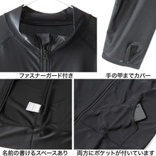 画像をギャラリービューアに読み込む, ラッシュガード 長袖 メンズ フードなし ジップ S~4L 大きいサイズ 3l 4l 男子 水着 黒 スイムウェア スポーツウェア スポーツ UVカット