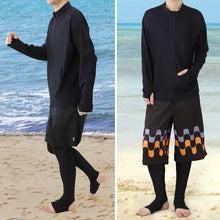 画像をギャラリービューアに読み込む, ラッシュガード トレンカ メンズ uvカット ラッシュトレンカ 水着 S~4L 紫外線対策 スポーツ インナー 大きいサイズ 水陸両用 スイムトレンカ 男性 黒