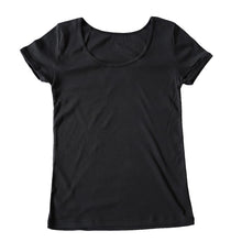 画像をギャラリービューアに読み込む, 綿100% インナー レディース 半袖 2分袖 tシャツ S~LL 肌着 綿 シャツ 下着 女性 婦人 コットン 無地 白 グレー 黒 ベージュ シンプル