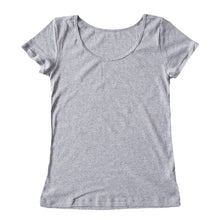画像をギャラリービューアに読み込む, 綿100% インナー レディース 半袖 2分袖 tシャツ S~LL 肌着 綿 シャツ 下着 女性 婦人 コットン 無地 白 グレー 黒 ベージュ シンプル