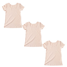 画像をギャラリービューアに読み込む, 綿100% インナー レディース 半袖 2分袖 tシャツ 大きいサイズ 3枚セット 3L 4L 肌着 綿 シャツ 下着 女性 婦人 コットン 無地 白 グレー 黒 ベージュ シンプル ベーシック シンプル 通年 綿% コットン cotton 爽やか 着こなし 肌色 灰