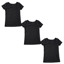 画像をギャラリービューアに読み込む, 綿100% インナー レディース 半袖 2分袖 tシャツ 大きいサイズ 3枚セット 3L 4L 肌着 綿 シャツ 下着 女性 婦人 コットン 無地 白 グレー 黒 ベージュ シンプル ベーシック シンプル 通年 綿% コットン cotton 爽やか 着こなし 肌色 灰