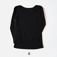 画像をギャラリービューアに読み込む, 綿100% 長袖 インナー レディース 8分袖 シャツ S~LL 肌着 下着 綿 コットン tシャツ トップス 薄手 無地 シンプル 白 グレー 黒 ベージュ 女性 婦人 防臭 S M L LL