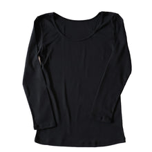 画像をギャラリービューアに読み込む, 綿100% 長袖 インナー レディース 8分袖 シャツ S~LL 肌着 下着 綿 コットン tシャツ トップス 薄手 無地 シンプル 白 グレー 黒 ベージュ 女性 婦人 防臭 S M L LL