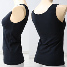 画像をギャラリービューアに読み込む, タンクトップ カップ付き インナー 綿 レディース S M L LL ブラトップ 下着 肌着 シャツ ノンワイヤー タンク ブラタンク 綿混 リラックス 楽 女性 (在庫限り)