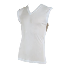 画像をギャラリービューアに読み込む, メンズ インナー サーフシャツ vネック 接触冷感 ひんやり涼感 M~LL (スリーブレス シャツ ノースリーブ 紳士肌着 男 アンダーウェア V首シャツ V首) (在庫限り)