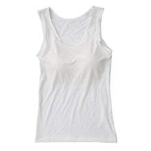 画像をギャラリービューアに読み込む, タンクトップ レディース カップ付き 接触冷感 M~LL (カップ付きタンクトップ カップ付 タンク 婦人 カップ付きインナー ノースリーブ 速乾 UV 防臭 黒 白 下着 肌着 インナー) (在庫限り)