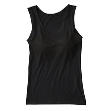 画像をギャラリービューアに読み込む, タンクトップ レディース カップ付き 接触冷感 M~LL (カップ付きタンクトップ カップ付 タンク 婦人 カップ付きインナー ノースリーブ 速乾 UV 防臭 黒 白 下着 肌着 インナー) (在庫限り)