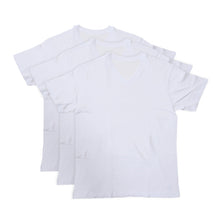 画像をギャラリービューアに読み込む, tシャツ vネック 半袖 メンズ 紳士 3枚組 LL~4L (肌着 下着 シャツ 男性 白 無地 アンダーウェア コットン LL 3L 4L 大寸 大きいサイズ) (在庫限り)