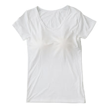 画像をギャラリービューアに読み込む, 肌着 フレンチ袖 インナー 半袖 レディース カップ付き 婦人 接触冷感 カップ付きインナー M~LL (アンダーウェア 速乾 UV対策 紫外線対策 防臭 黒 白 下着 キュプラ混) (在庫限り)