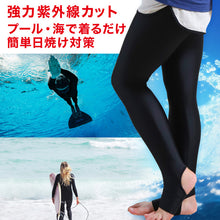 画像をギャラリービューアに読み込む, ラッシュガード トレンカ レディース UVカット ラッシュトレンカ 水着 S~4L スポーツ インナー 大きいサイズ 黒 体型カバー スイムトレンカ uvカット 紫外線対策