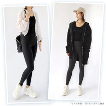 画像をギャラリービューアに読み込む, レギンス ハイウエスト ロング丈 レディース 10分丈 S~LL 動きやすい お腹 引き締め 透けない ポケット付き ほどよい着圧 ゆったり 厚手 着痩せ スタイルアップ (在庫限り)