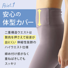 画像をギャラリービューアに読み込む, レギンス ハイウエスト ロング丈 レディース 10分丈 S~LL 動きやすい お腹 引き締め 透けない ポケット付き ほどよい着圧 ゆったり 厚手 着痩せ スタイルアップ (在庫限り)