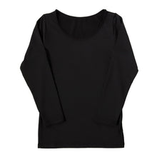 画像をギャラリービューアに読み込む, あったか インナー レディース 長袖 裏起毛 薄手 ワイドネック 深あき S~LL 裏微起毛 速乾 あったかインナー シャツ 暖かい 防寒 冬 秋 肌着 下着 ふわふわ アンダーウェア S M L LL