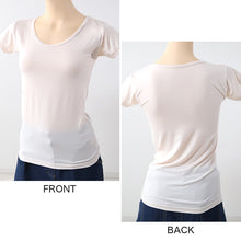 画像をギャラリービューアに読み込む, インナー 半袖シャツ 半袖インナー フレンチ袖インナー レディース 冷感 肌着 M~LL 接触冷感 婦人 ベージュ 黒 白 肌色 下着 (在庫限り)
