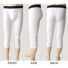 画像をギャラリービューアに読み込む, メンズ インナー ロングパンツ ボトム 7分丈パンツ クロップドパンツ インナーボトム メッシュ 冷感 ドライ 肌着 7分丈ボトム M~LL 夏下着 レギンス ももひき すててこ 速乾 接触冷感 スパッツ クールビズ (在庫限り)